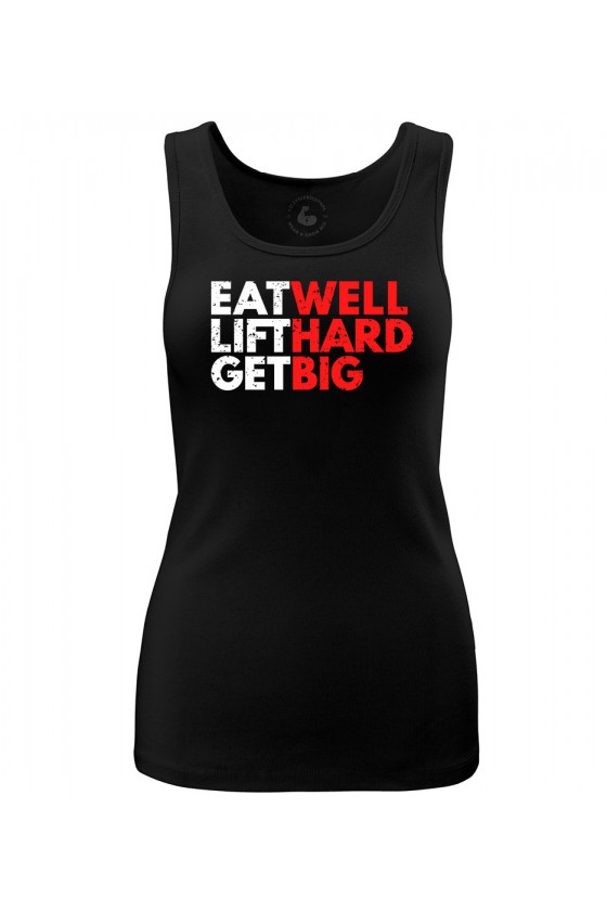 Tank top damski Eat well Lift hard Get big