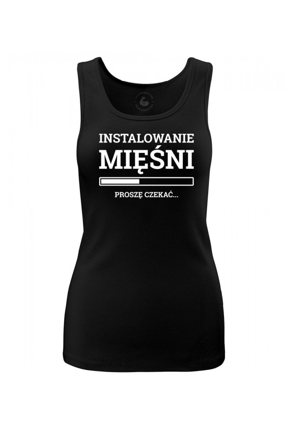 Tank top damski Instalowanie mięśni Proszę czekać