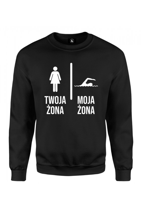 Bluza klasyczna Twoja żona vs Moja żona Pływanie