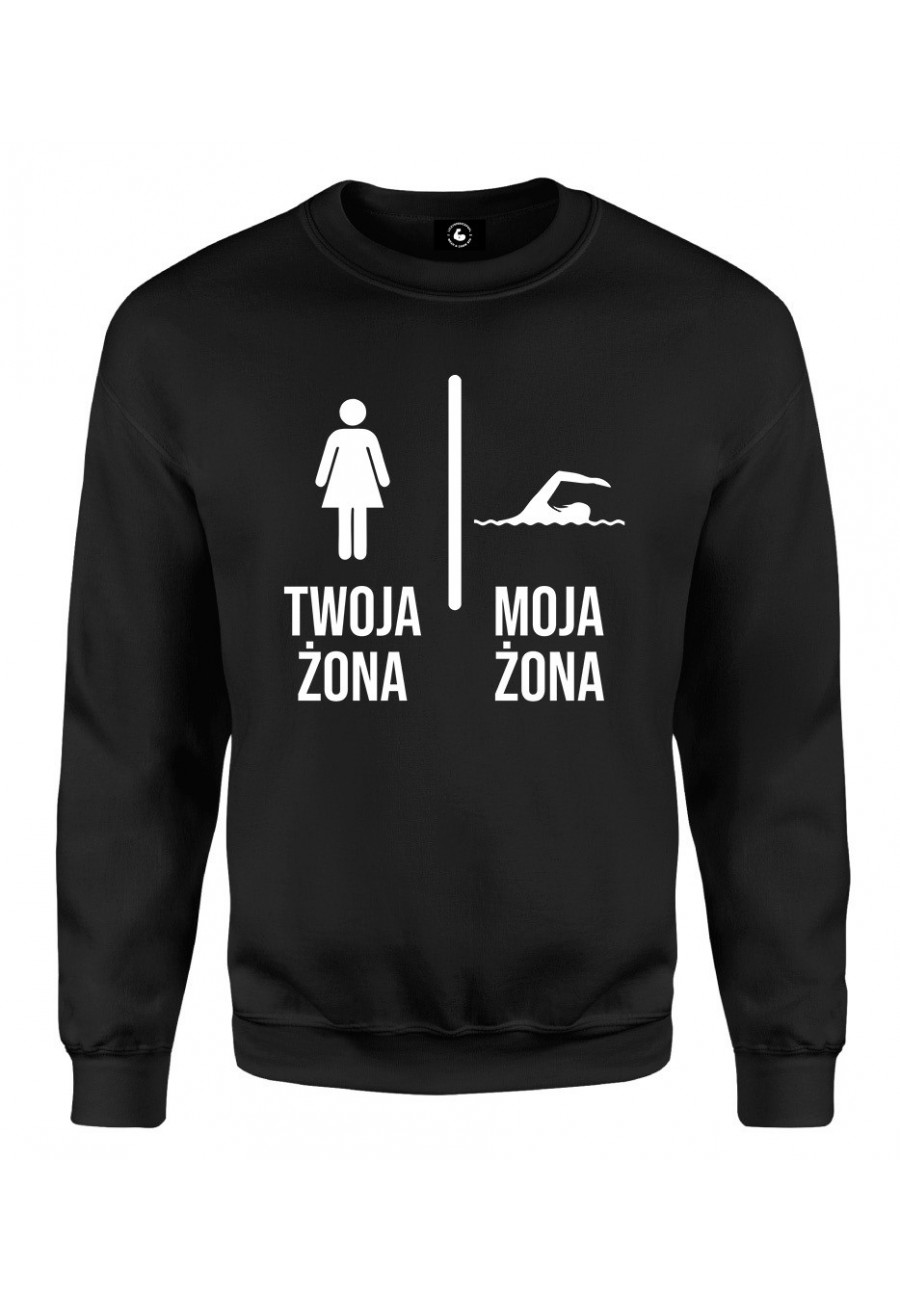 Bluza klasyczna Twoja żona vs Moja żona Pływanie