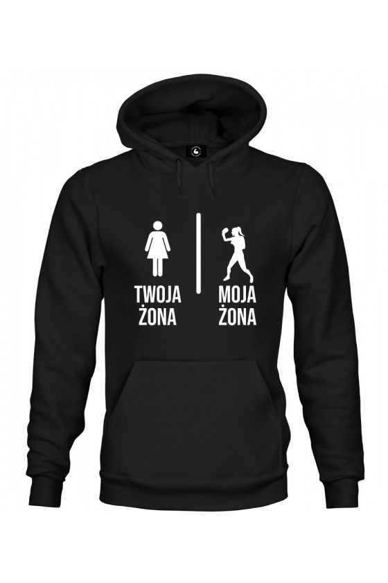 Bluza z kapturem Twoja żona vs Moja żona Boks