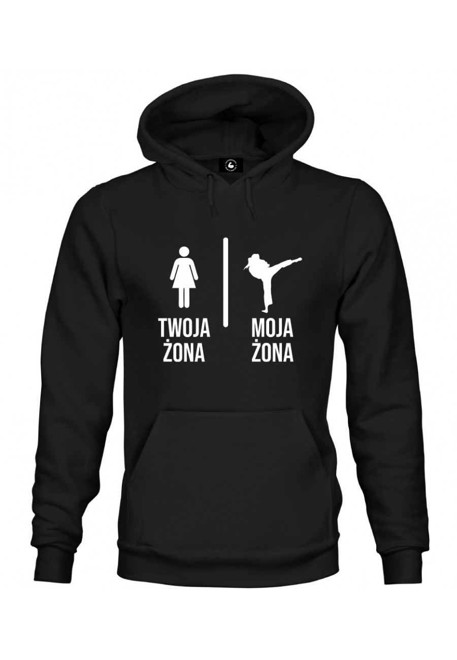 Bluza z kapturem Twoja żona vs Moja żona Judo