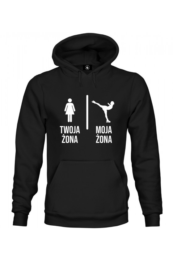 Bluza z kapturem Twoja żona vs Moja żona Łyżwiarstwo