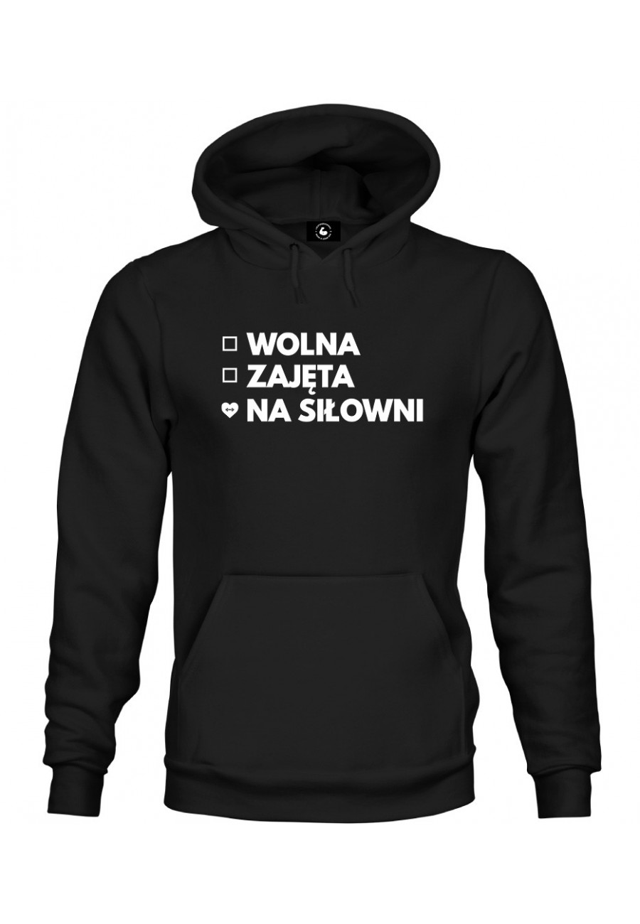 Bluza z kapturem Wolna Zajęta Na siłowni