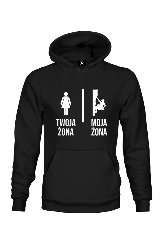 Bluza z kapturem Twoja żona vs Moja żona Wspinaczka